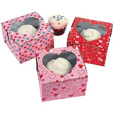 Scatole per cupcakes e biscotti di San Valentino