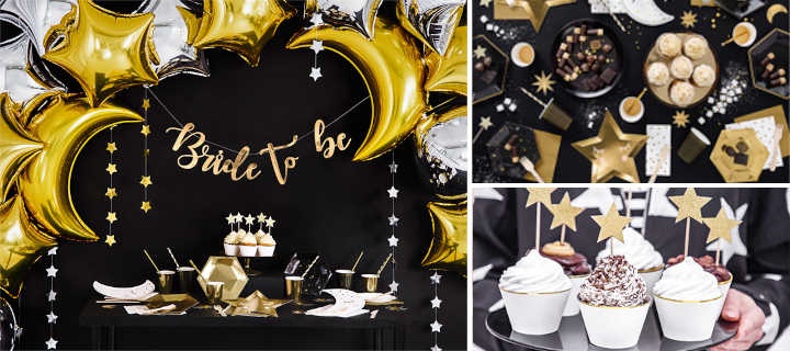  Decorazioni per addio al nubilato Gold Stars - Essenziali per la tavola 1