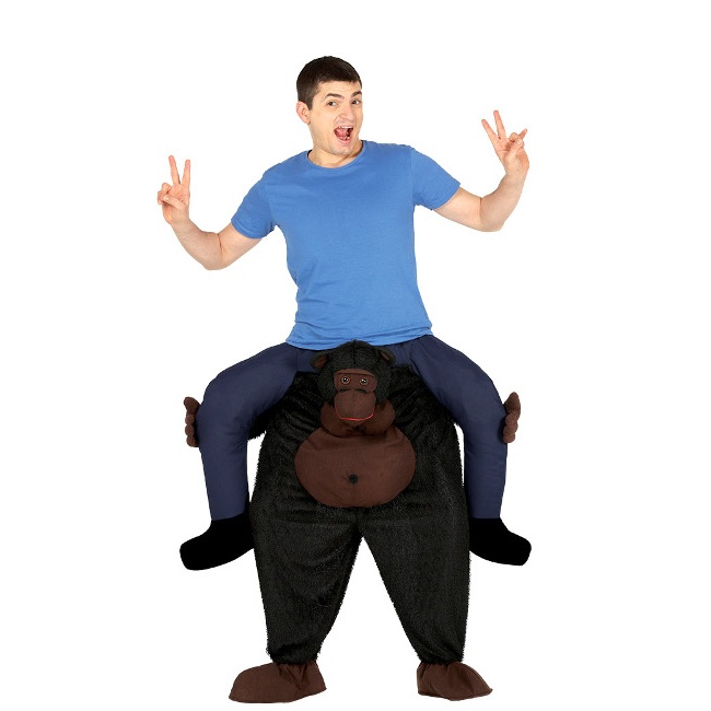 Vista principal del costume adulto sulle spalle di un gorilla en stock