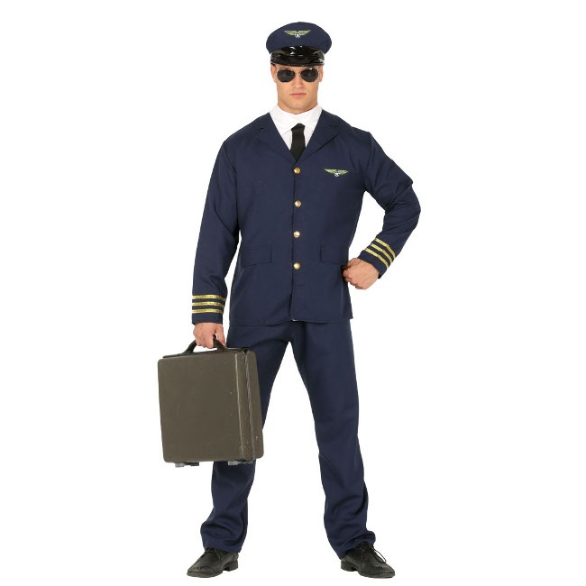Costume comandante pilota di aerei da uomo