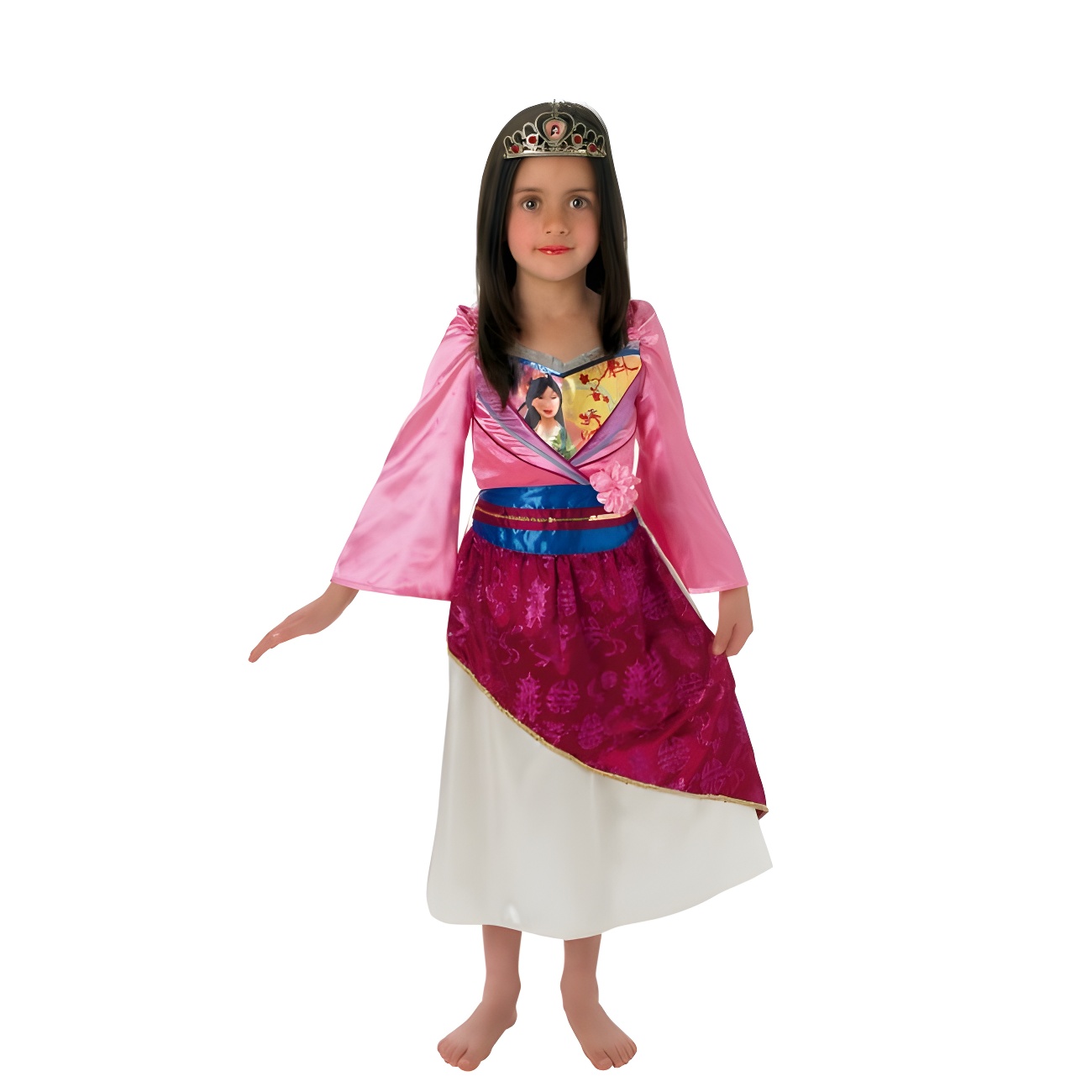 Costume Mulan Live Action Per Bambina Rubie's | Gonna Pantalone Rosso/Marrone/Bianco | 100% Poliestere