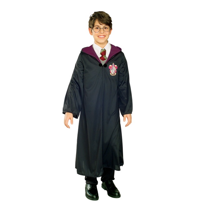 Vista frontal del costume Harry Potter Grifondoro in scatola da bambino en stock