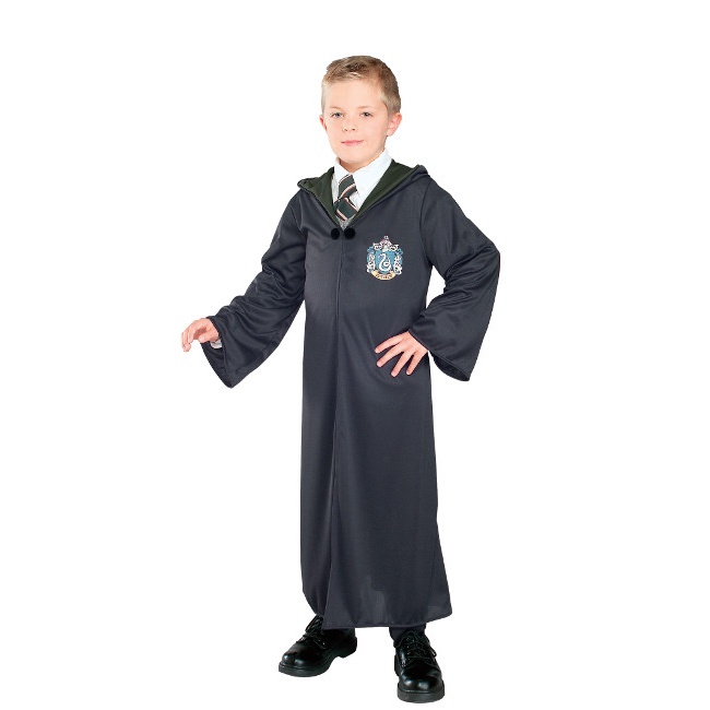 Vista delantera del costume Harry Potter Serpeverde da bambino en stock