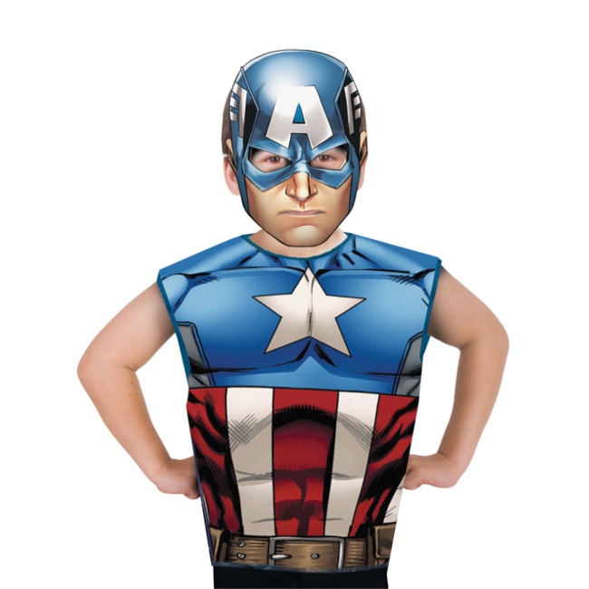Costume Capitan America con maglietta e maschera da bambino per 5,75 €