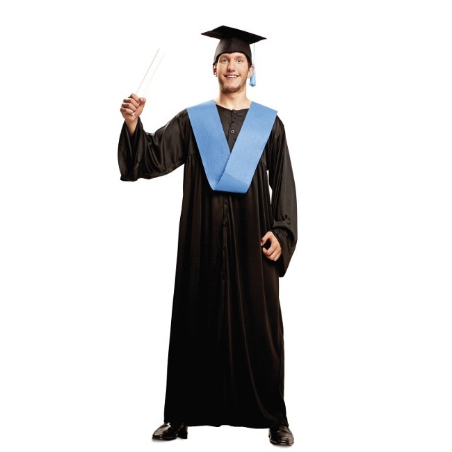 Costume laureato con stola azzurra da uomo per 18,25 €