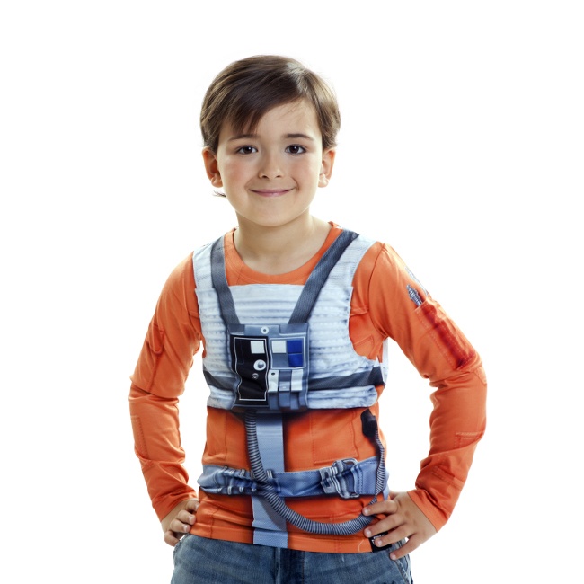 Vista principal del maglietta costume Luke Skywalker bambino en stock