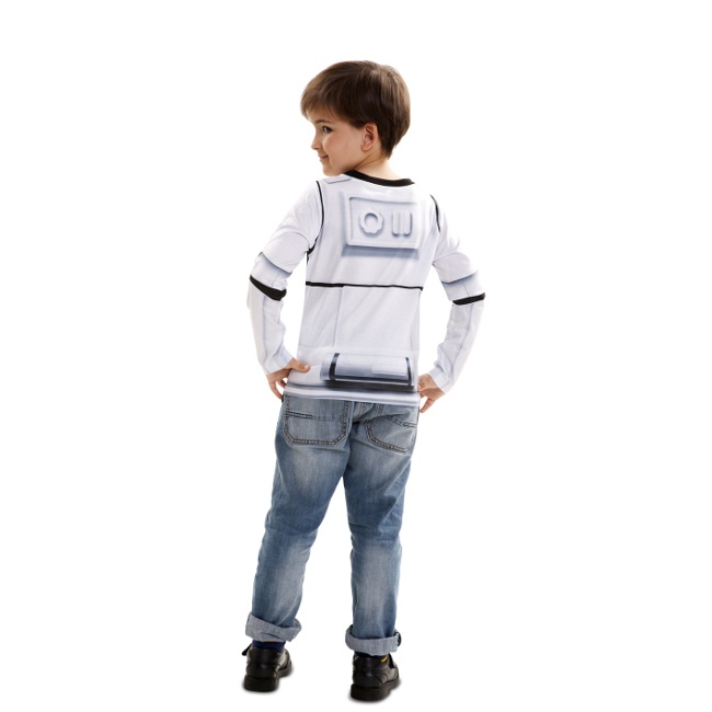 Foto lateral/trasera del modelo de Maglietta costume Stormtrooper bambino