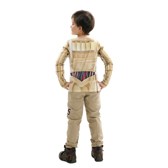 Foto lateral/trasera del modelo de Maglietta costume C3PO bambino