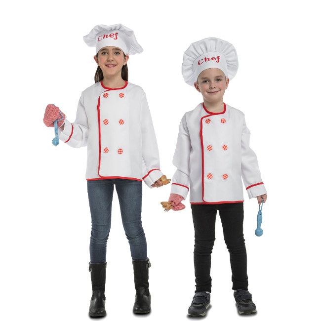 Costume da cuoco per bambini con accessori - Costume per ragazze