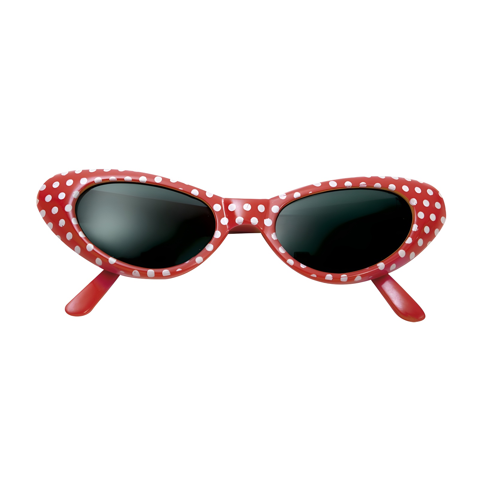 Occhiali rossi Anni 50 a pois per 2,75 €
