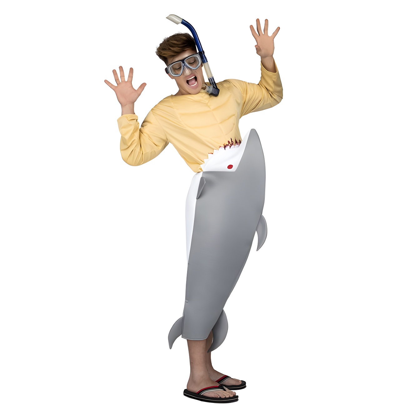 Tuta Intera Squalo Per Adulti – Costume Animale, Pigiama Morbido In Pile Per Halloween, Carnevale, Cosplay (Unisex)