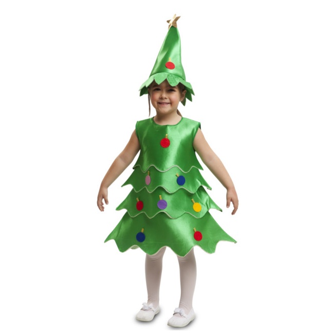 Vista frontal del costume albero di Natale en stock