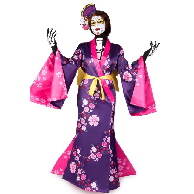 Vista principal del costume Catrina Mariko da donna en stock