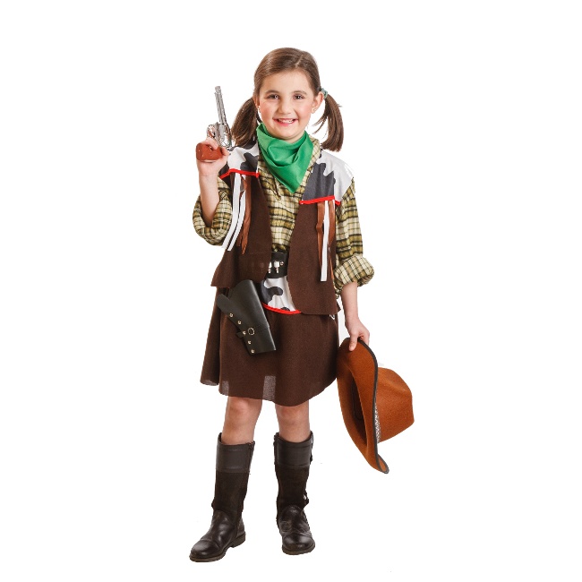 Costume cowboy far west da bambina per 16,00 €