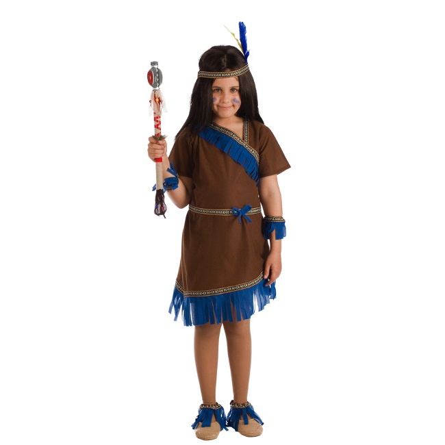 Costume da bambina indiana marrone per 17,00 €
