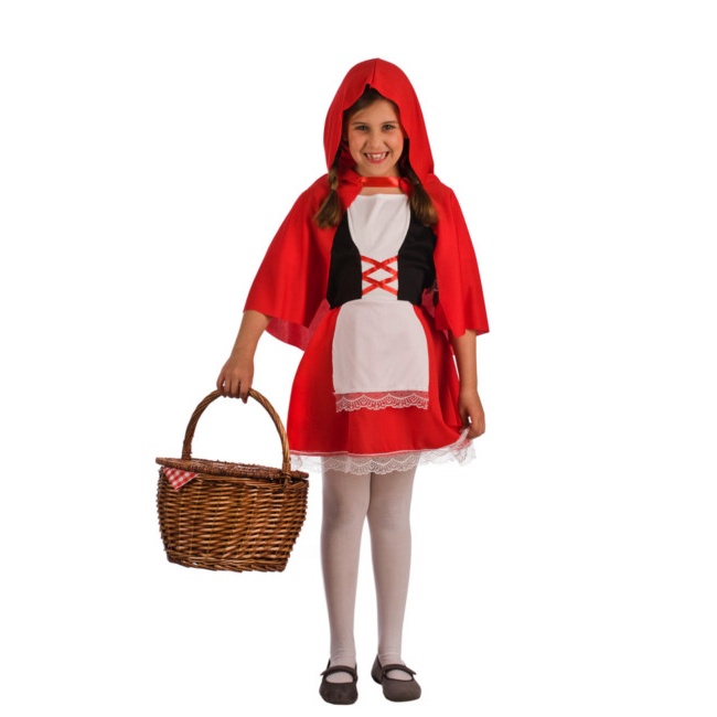 Costume Cappuccetto Rosso con mantellina e grembiule da bambina per 17,25 €