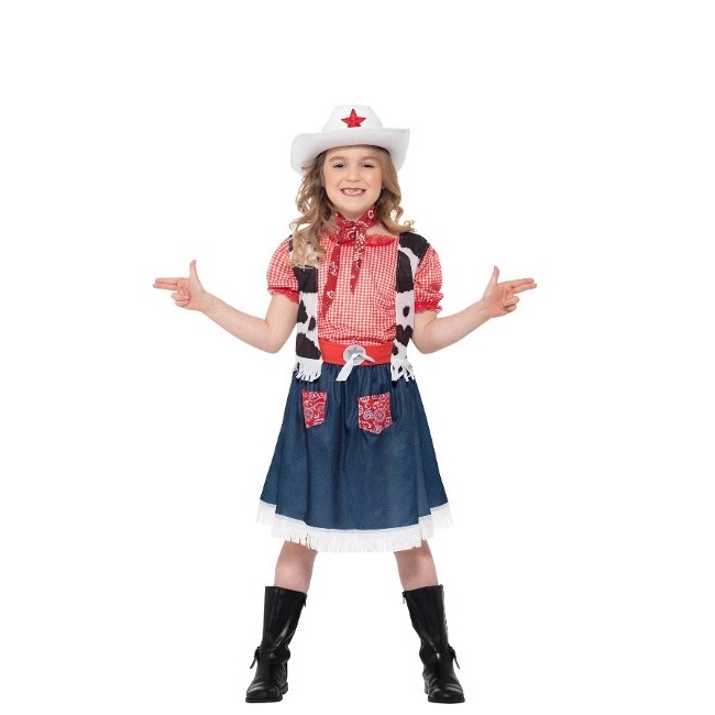 Costume Miss Far West da bambina per 30,50 €