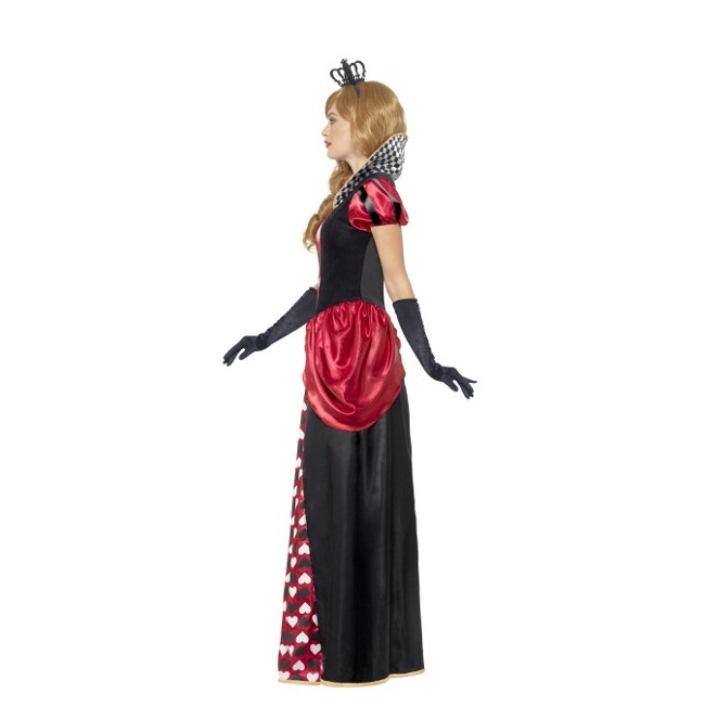 Costume regina di cuori con corona da donna per 41,50 €