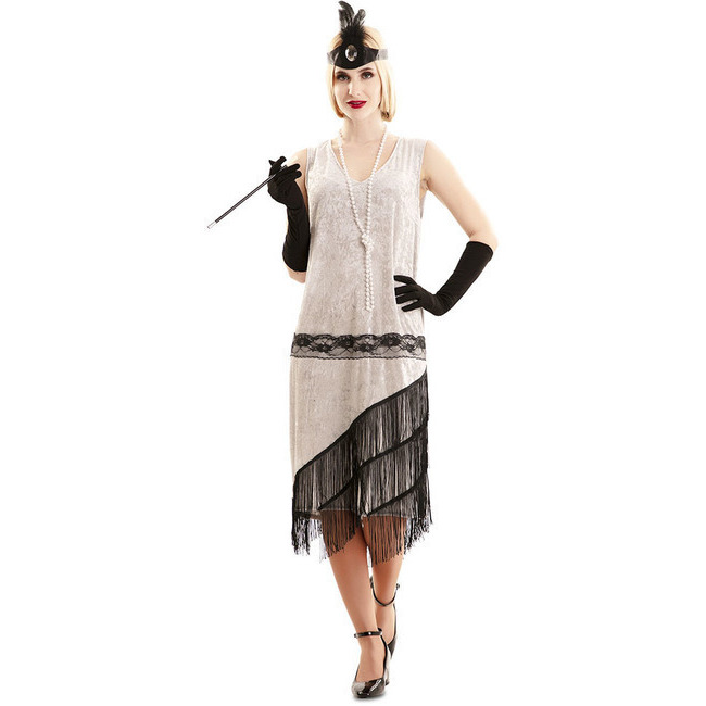 Costume Charleston anni '20 con piuma nera per donna per 21,50 €