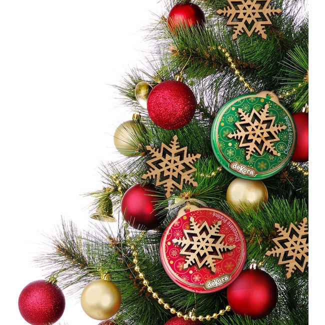 Foto detallada de decorazione di cioccolato albero di Natale da 24 g - Dekora - 1 unitá