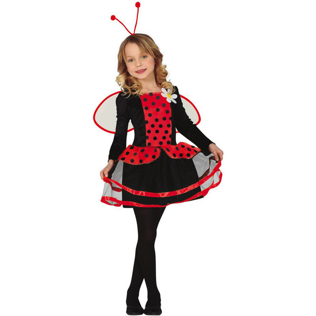 Costume da coccinella rossa e nera per bambina per 21,25 €