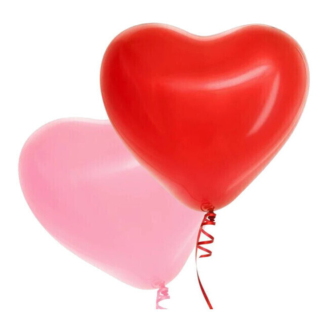 Palloncini in lattice a cuore rosso e rosa 28 cm - 6 pz. per 1,50 €