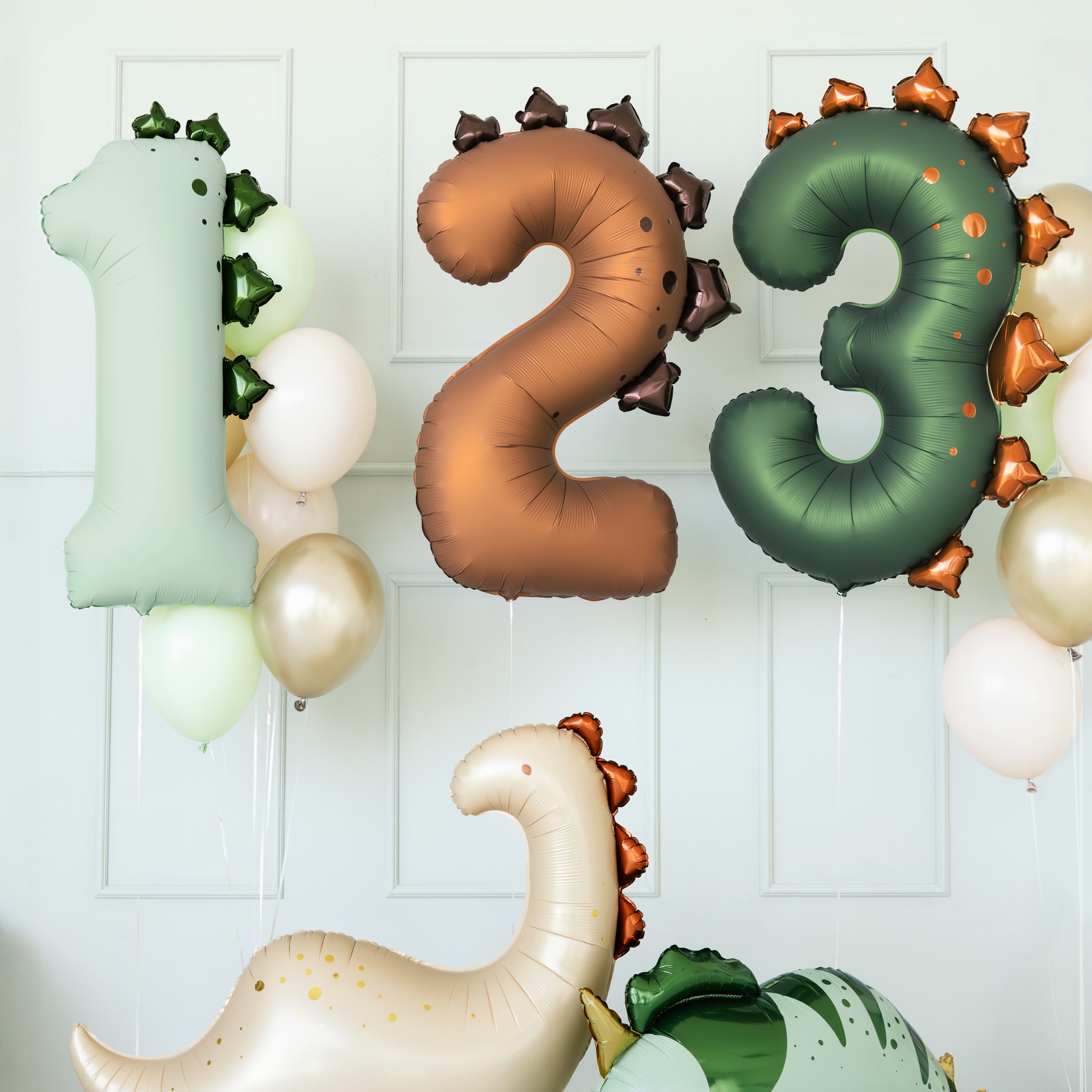 Palloncino a numero dinosauro da 92 cm - PartyDeco - 1 pezzo - 3