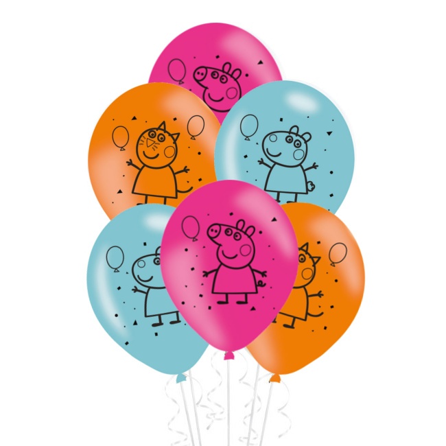 Palloncini in lattice Peppa Pig 28 cm - 6 unità per 4,00 €