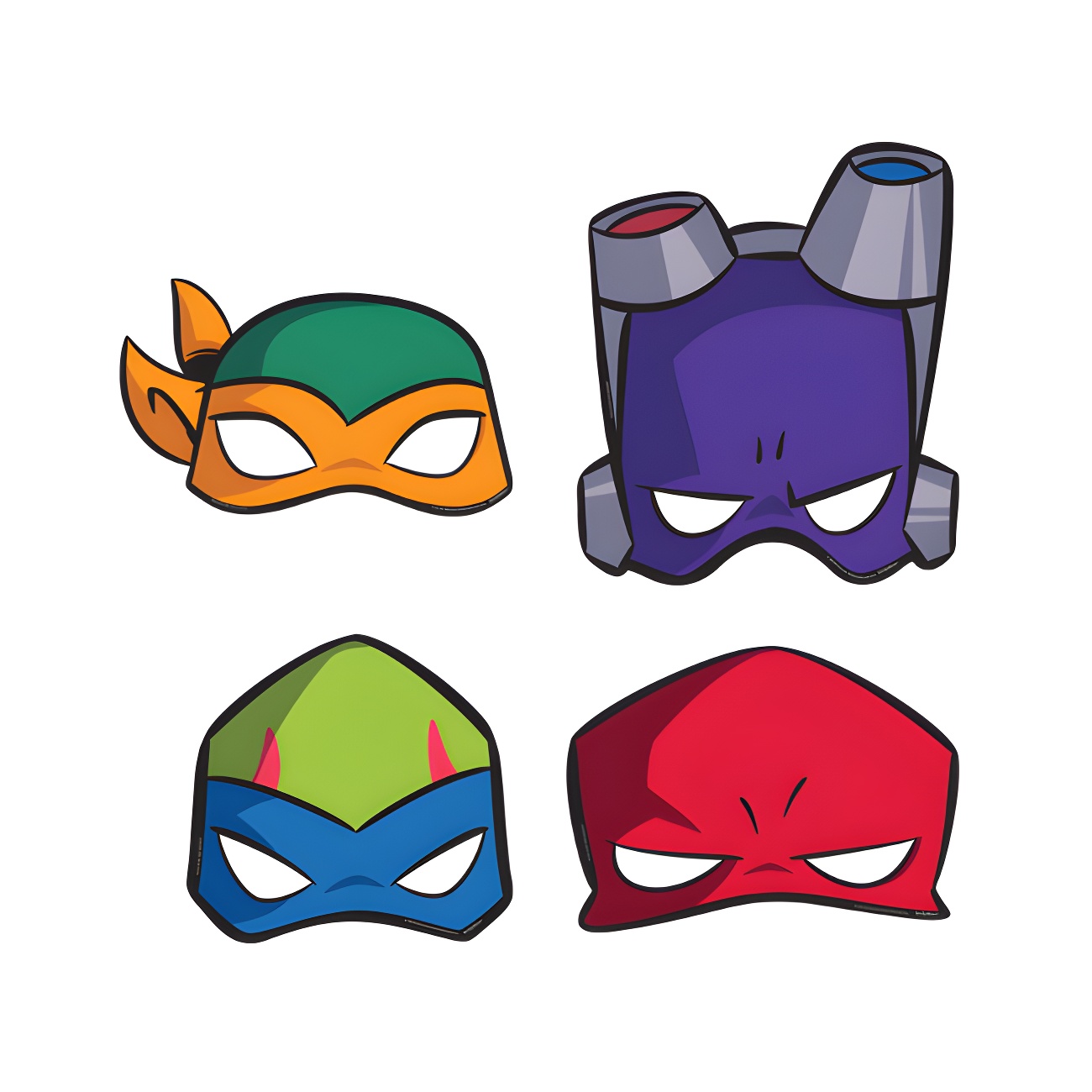 Maschere Ninja Per Feste - Decorazione Compleanno E Cosplay Per Bambini - Foto 6