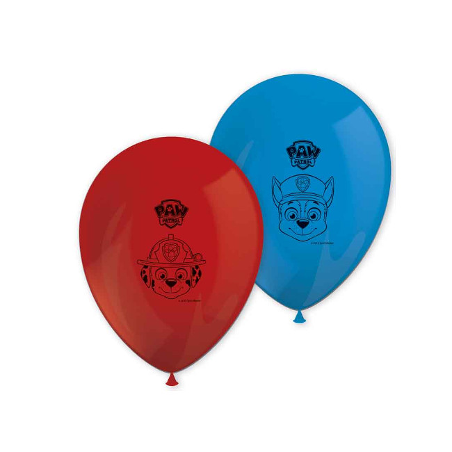 Palloncini in lattice blu e rosso Paw Patrol - Procos - 8 unità per 4,95 €