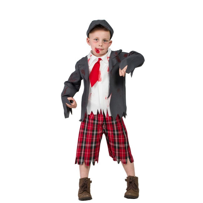 Costume da collegiale zombie da bambino