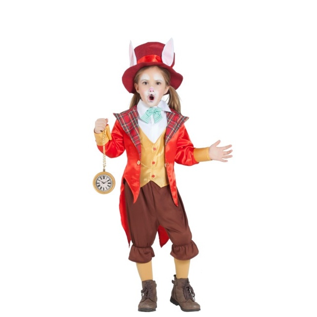 Costume coniglio bianco di Alice da bambina per 31,25 €