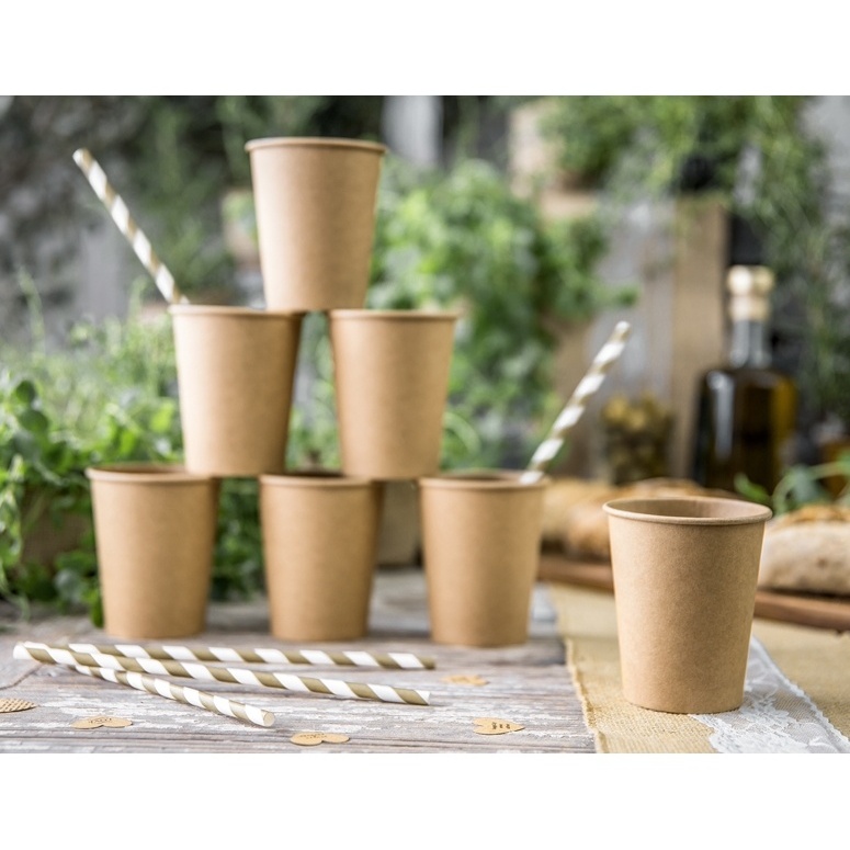 Bicchieri in carta kraft da 220 ml - 6 unità per 1,25