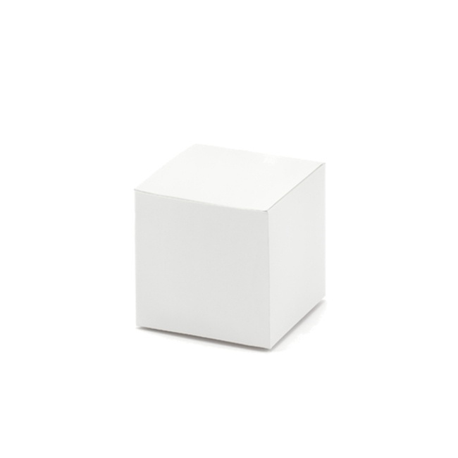 Scatola bianca quadrata da 5 cm - 10 unità per 2,50 €