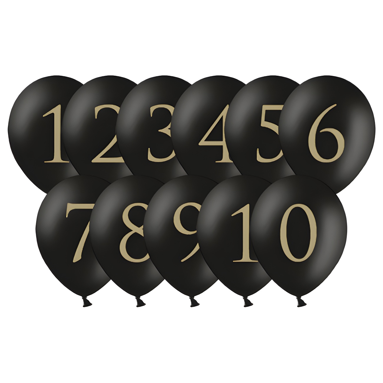 Creative Party 18 Palloncini In Lattice Oro E Nero Perlescente Per Compleanno E Feste - 30cm, Biodegradabili