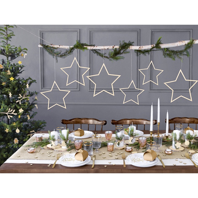 Foto detallada de tovaglioli bianchi albero di Natale da 16 x 16,5 cm - 20 unità