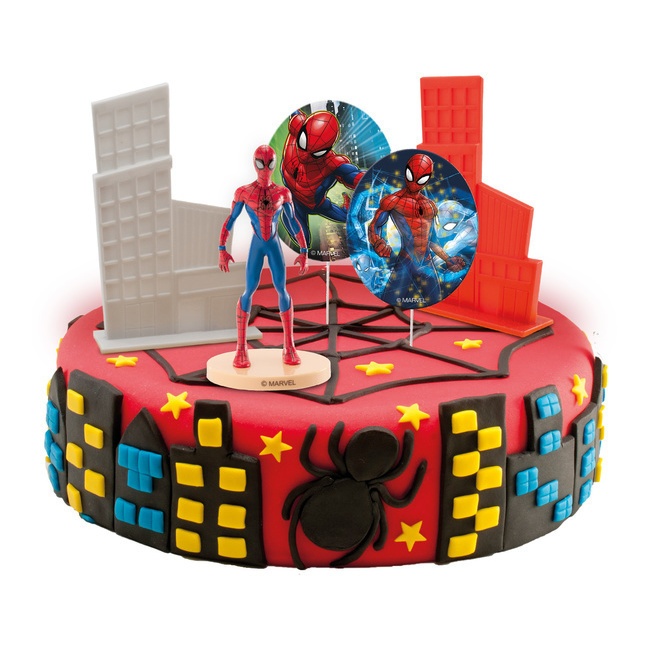 Kit decorazione torta Spider-Man - 5 unità per 14,75 €