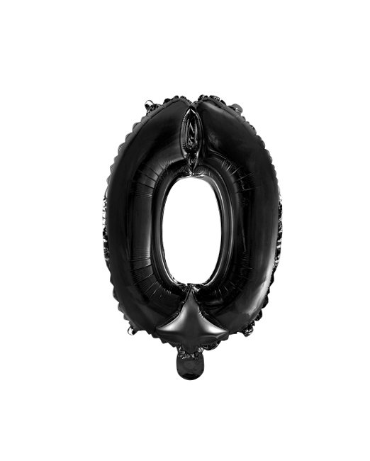 Vista principal del palloncino numero nero da 41 cm - Globos Nordic en stock
