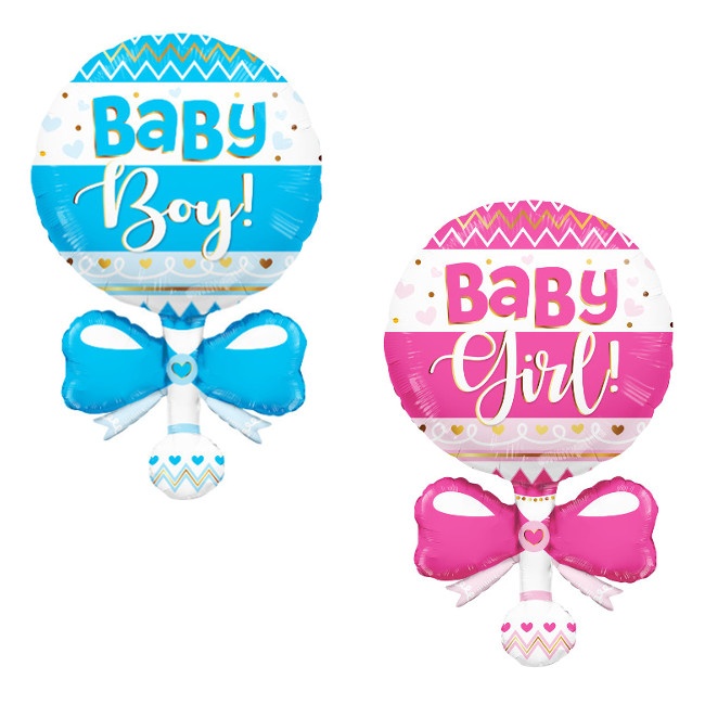 Palloncino XL fiocco Baby Shower bimbo da 91 cm per 7,00 €