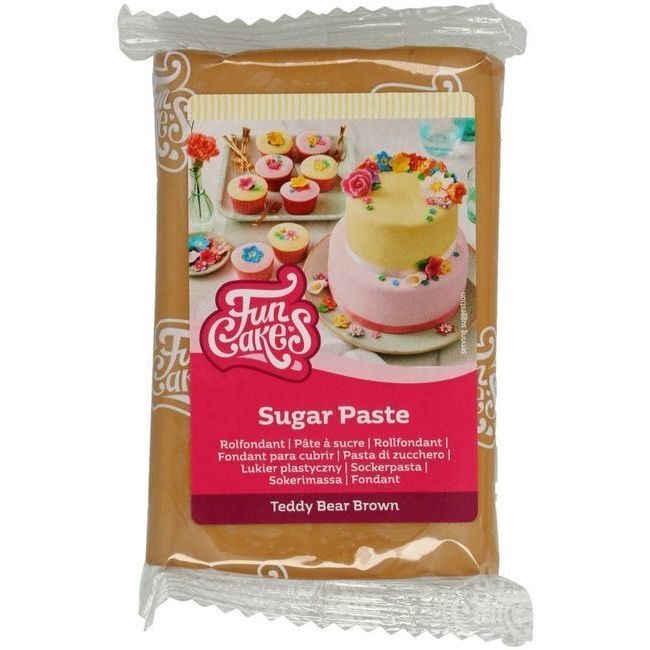 Vista frontal del pasta di zucchero da 250 gr - FunCakes en stock