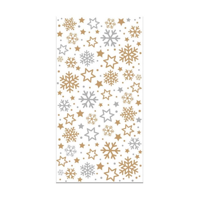 Sacchettini per caramelle trasparenti con fiocchi di neve da 24 x 12,5 cm -  Decora - 20 unità per 3,50 €