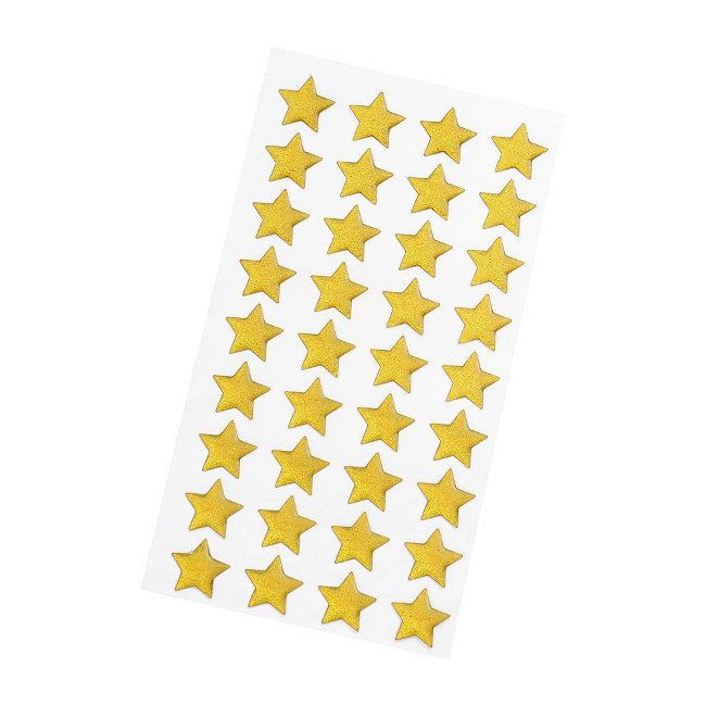 Etichette adesive 3D stelle multicolore con glitter - 32 unità per 1,00 €