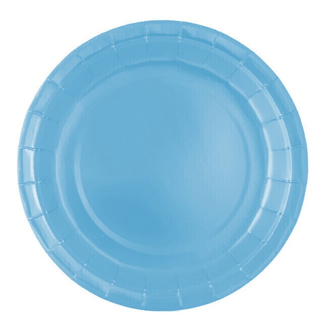 Piatti di 17 cm in cartone colorato vivace - 8 pezzi