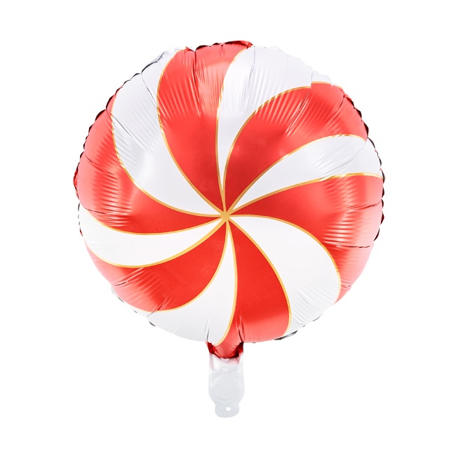 Palloncino rotondo a spirale colorato di 35 cm - PartyDeco - 1 unità