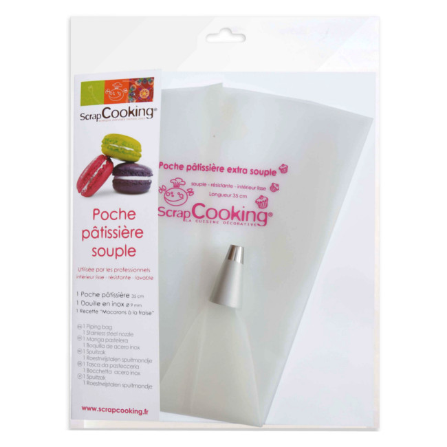 Sac a poche riutilizzabile con beccuccio in acciaio cm. 35 - Scrapcooking  per 22,50 €