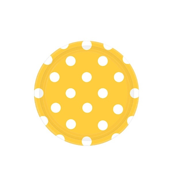 Piatti rotondi con pois bianchi di 18 cm - 8 unità - 2