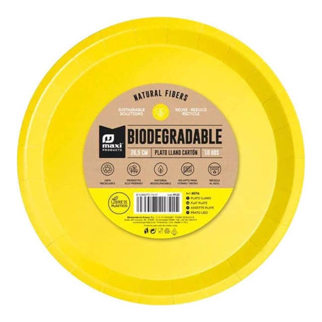 Piatti di carta colorata da 17 cm - 12 pezzi