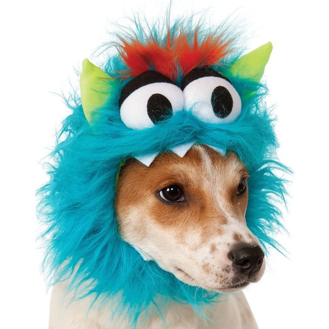 Foto lateral/trasera del modelo de Costume mostro blu per cane