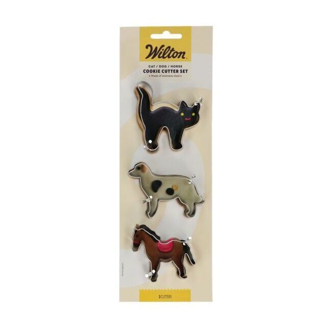 Tagliabiscotti di gatto, cane e cavallo - Wilton - 3 pezzi