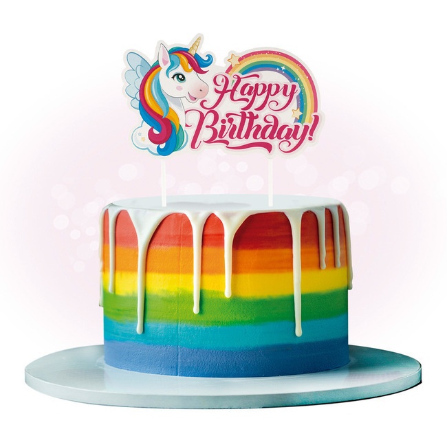 Topper per unicorno di buon compleanno - Dekora per 3,75 €